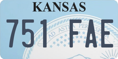 KS license plate 751FAE