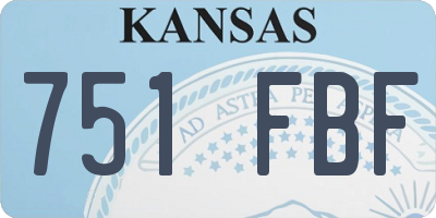 KS license plate 751FBF