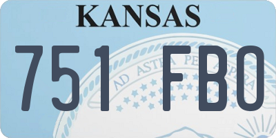 KS license plate 751FBO