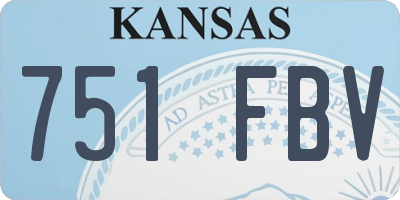 KS license plate 751FBV