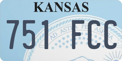 KS license plate 751FCC