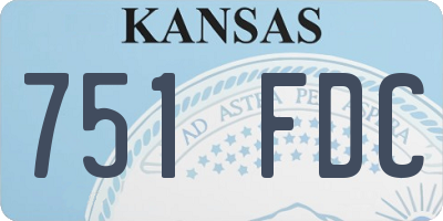 KS license plate 751FDC