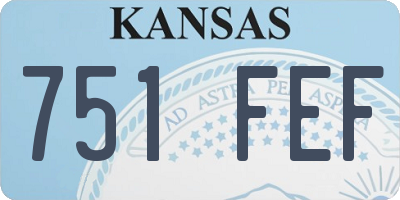 KS license plate 751FEF