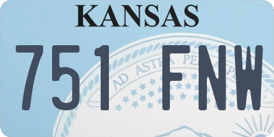 KS license plate 751FNW