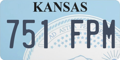 KS license plate 751FPM
