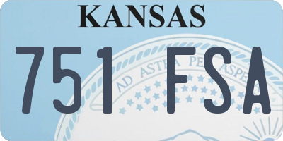 KS license plate 751FSA