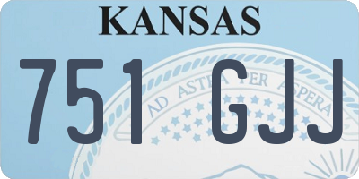 KS license plate 751GJJ