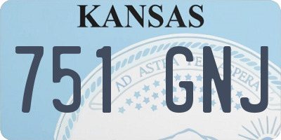 KS license plate 751GNJ