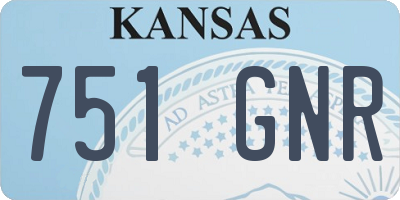 KS license plate 751GNR