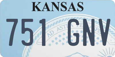 KS license plate 751GNV