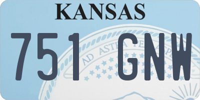 KS license plate 751GNW