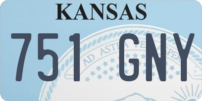 KS license plate 751GNY