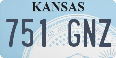 KS license plate 751GNZ