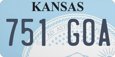 KS license plate 751GOA
