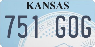 KS license plate 751GOG