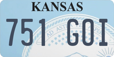 KS license plate 751GOI