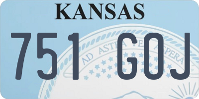 KS license plate 751GOJ