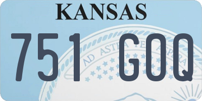 KS license plate 751GOQ
