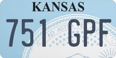 KS license plate 751GPF