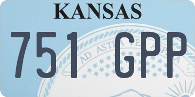 KS license plate 751GPP