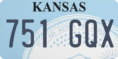 KS license plate 751GQX