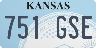 KS license plate 751GSE
