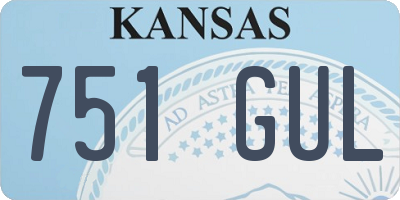 KS license plate 751GUL