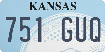 KS license plate 751GUQ