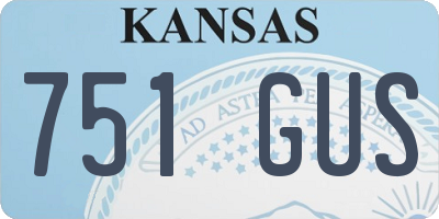 KS license plate 751GUS