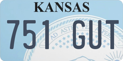 KS license plate 751GUT