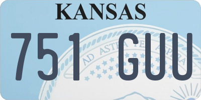 KS license plate 751GUU