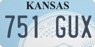 KS license plate 751GUX