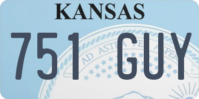 KS license plate 751GUY