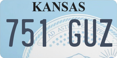 KS license plate 751GUZ