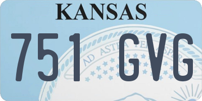 KS license plate 751GVG