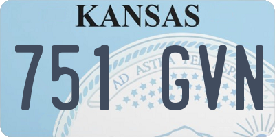 KS license plate 751GVN