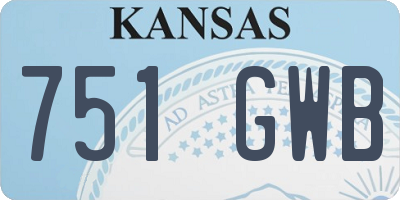 KS license plate 751GWB