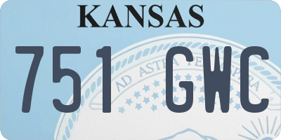 KS license plate 751GWC
