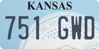KS license plate 751GWD