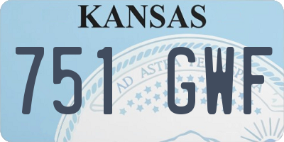KS license plate 751GWF