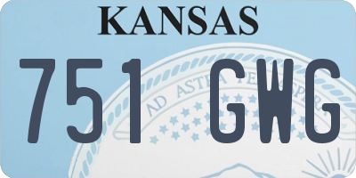 KS license plate 751GWG
