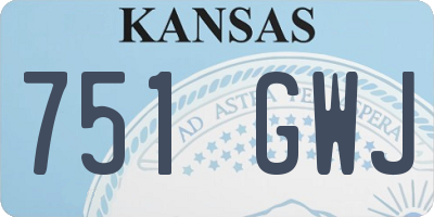 KS license plate 751GWJ