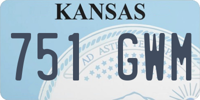 KS license plate 751GWM