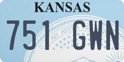 KS license plate 751GWN