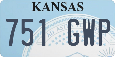 KS license plate 751GWP
