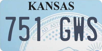 KS license plate 751GWS