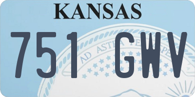 KS license plate 751GWV