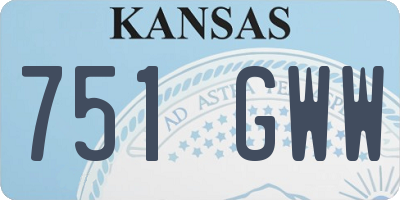 KS license plate 751GWW