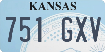 KS license plate 751GXV