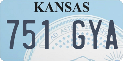 KS license plate 751GYA